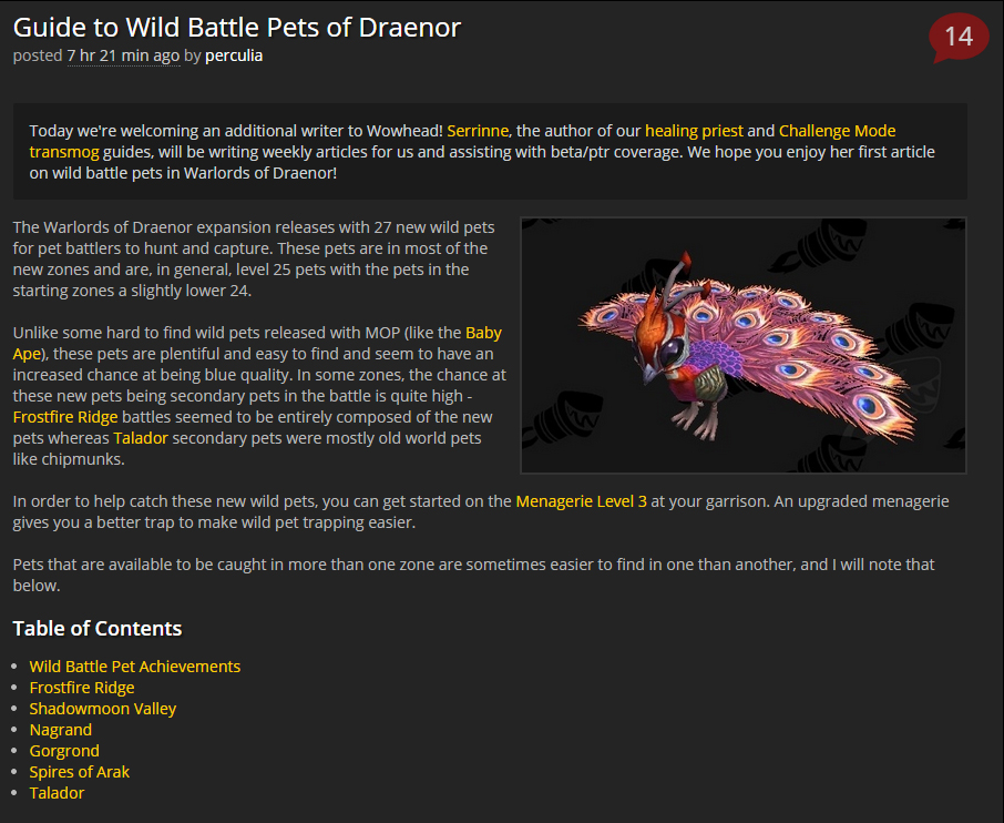 Wowhead s Guide to Wild Battle Pets of Draenor