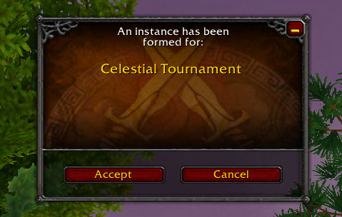 Celestial Tournament Queue window