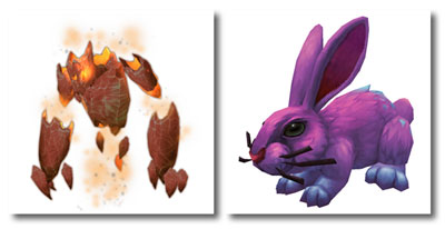 Igneus Flameling and Noblegarden Bunny