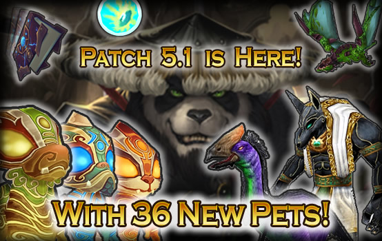 Patch 5.1 is Live, Along with 36 New Pets!